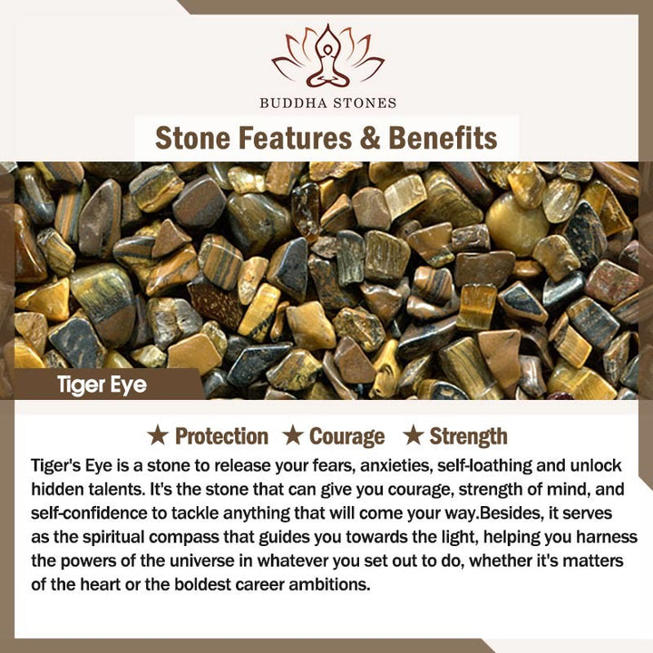 Buddha Stones 925 Sterling Silver Tiger's Eye Bodhi Seed Handmade Courage Bracelet - image 6