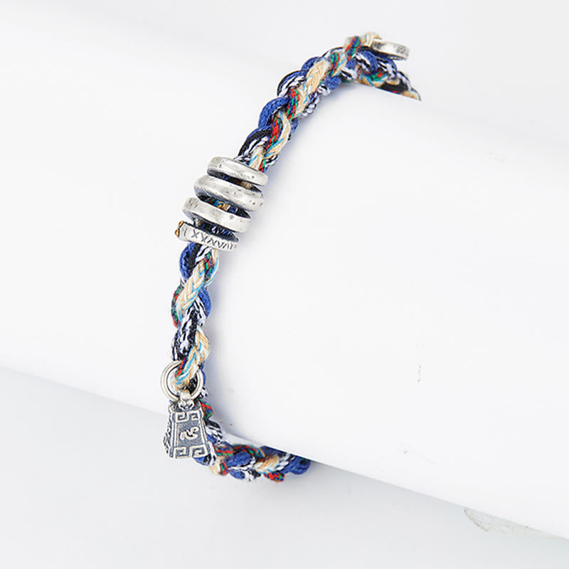 Buddha Stones 925 Sterling Silver Coins Scales Charm Handmade Blessing Bracelet - image 10