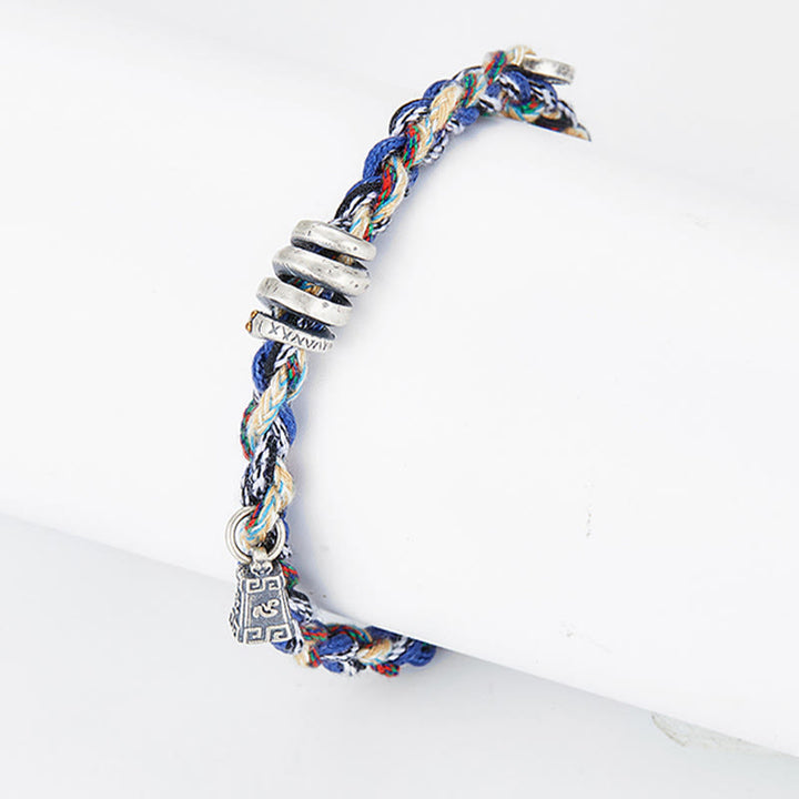 Buddha Stones 925 Sterling Silver Coins Scales Charm Handmade Blessing Bracelet - image 10