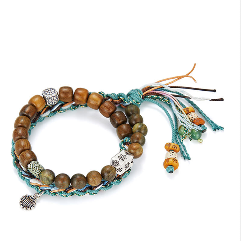 Buddha Stones 925 Sterling Silver Green Sandalwood Bodhi Seed Handmade Positive Bracelet - image 11