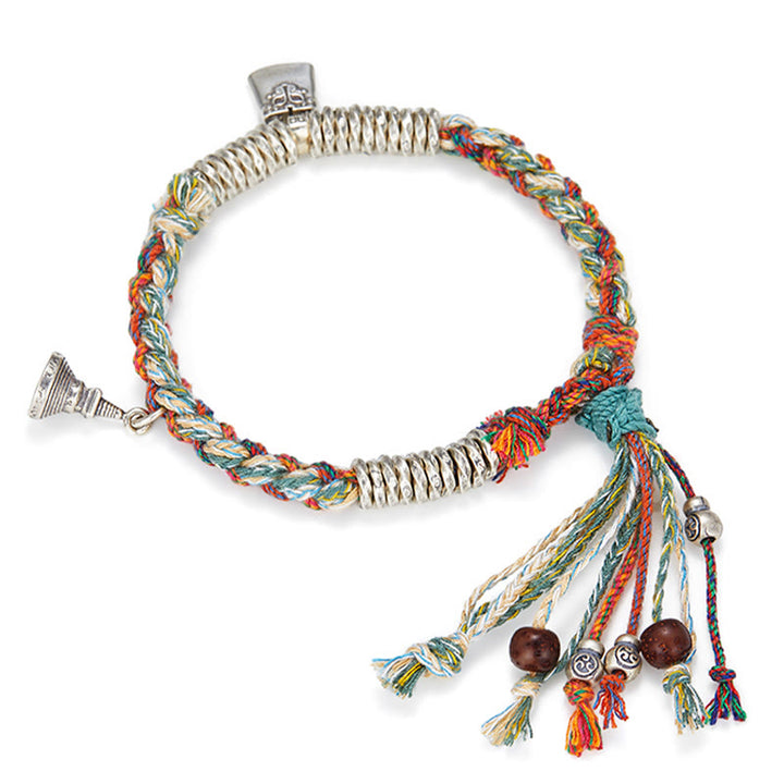 Buddha Stones 925 Sterling Silver Handmade Protection Multiple Strands Bracelet - image 3