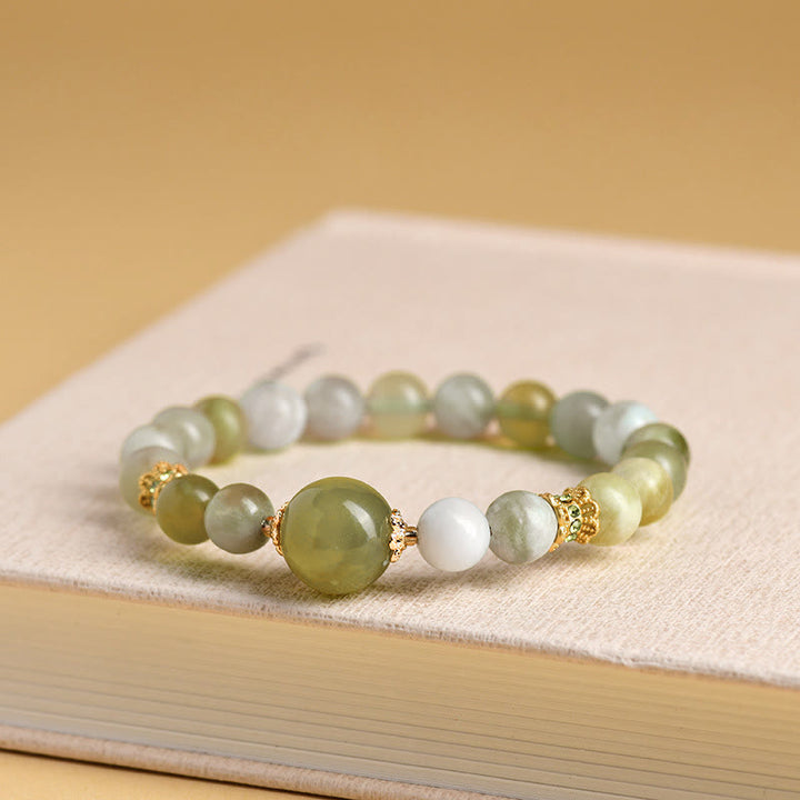 Buddha Stones Green Grape Color Jade Abundance Bracelet - image 6