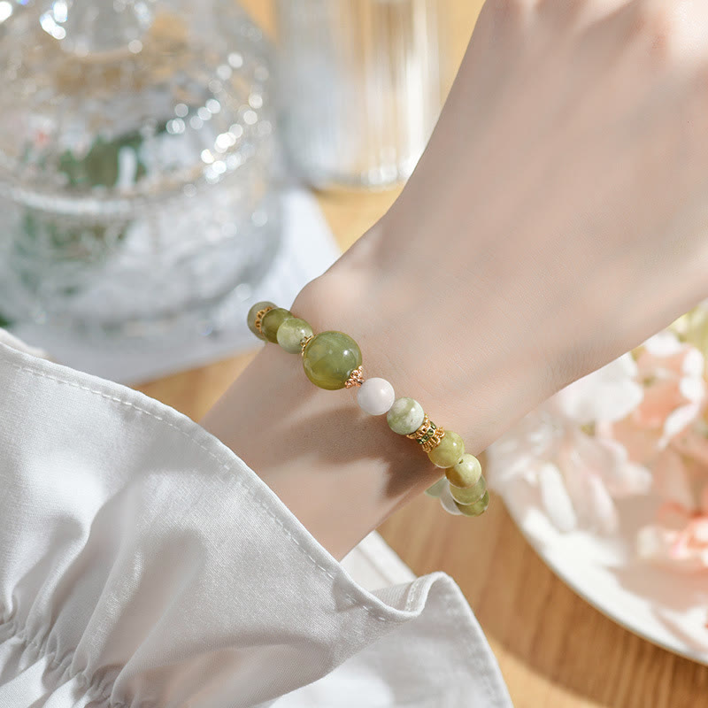Buddha Stones Green Grape Color Jade Abundance Bracelet - image 11