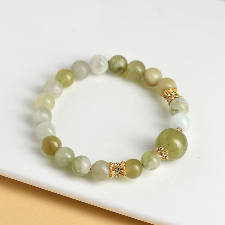 Buddha Stones Green Grape Color Jade Abundance Bracelet - image 7