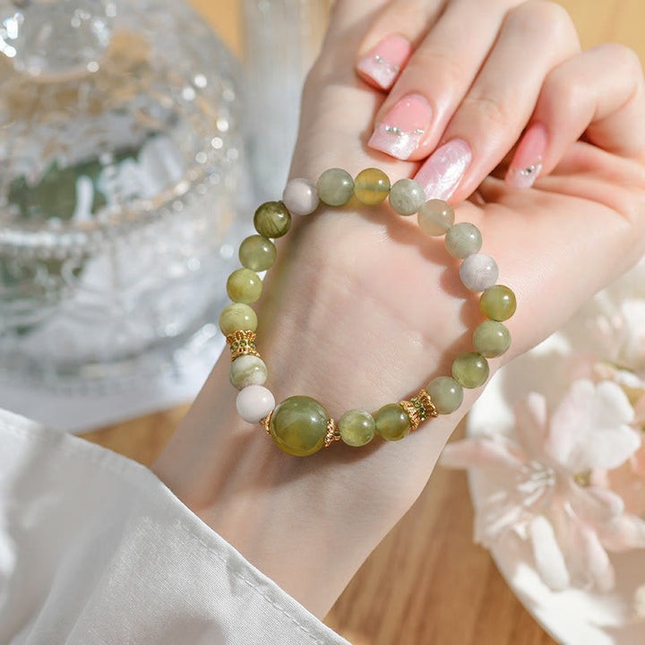 Buddha Stones Green Grape Color Jade Abundance Bracelet - image 12