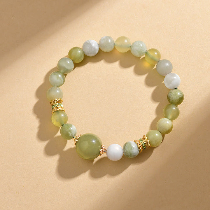 Buddha Stones Green Grape Color Jade Abundance Bracelet - image 5