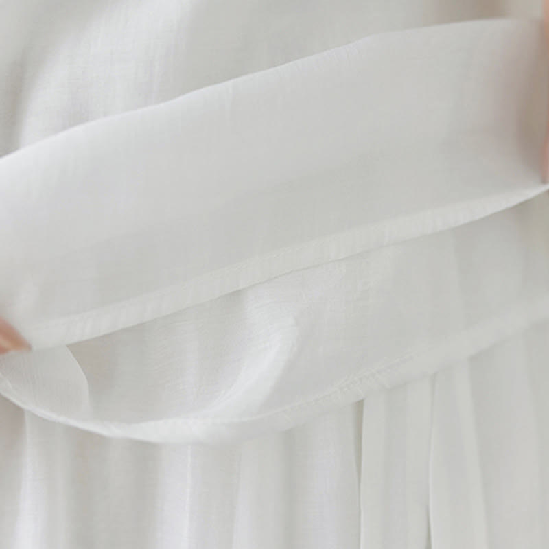 Buddha Stones 2Pcs Flower Embroidery Short Sleeve Tee T-shirt Wide Leg Pants Set - image 20