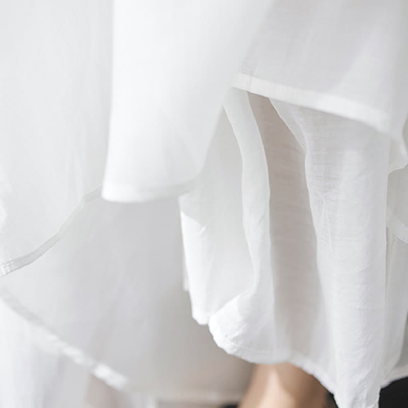 Buddha Stones 2Pcs Flower Embroidery Short Sleeve Tee T-shirt Wide Leg Pants Set - image 21