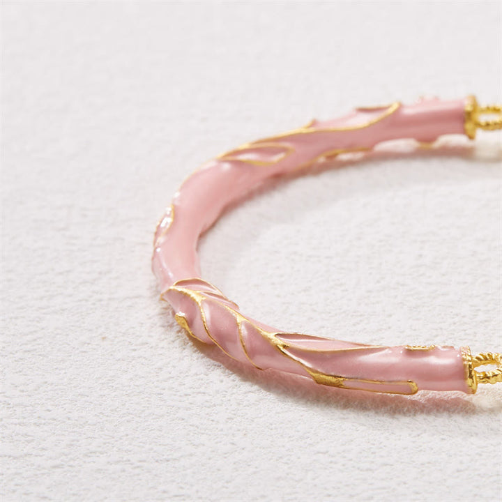 Buddha Stones Sun Stone Golden Silk Jade Lily of the Valley Charm Positive Bracelet Bangle - image 11