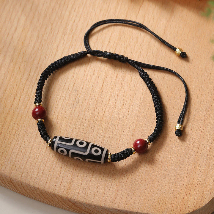 Buddha Stones Handcrafted Tibetan Nine-eye Dzi Bead Protection Bracelet - Nine-Eye Dzi Bead(Wrist Circumference 14-18cm) - image 0