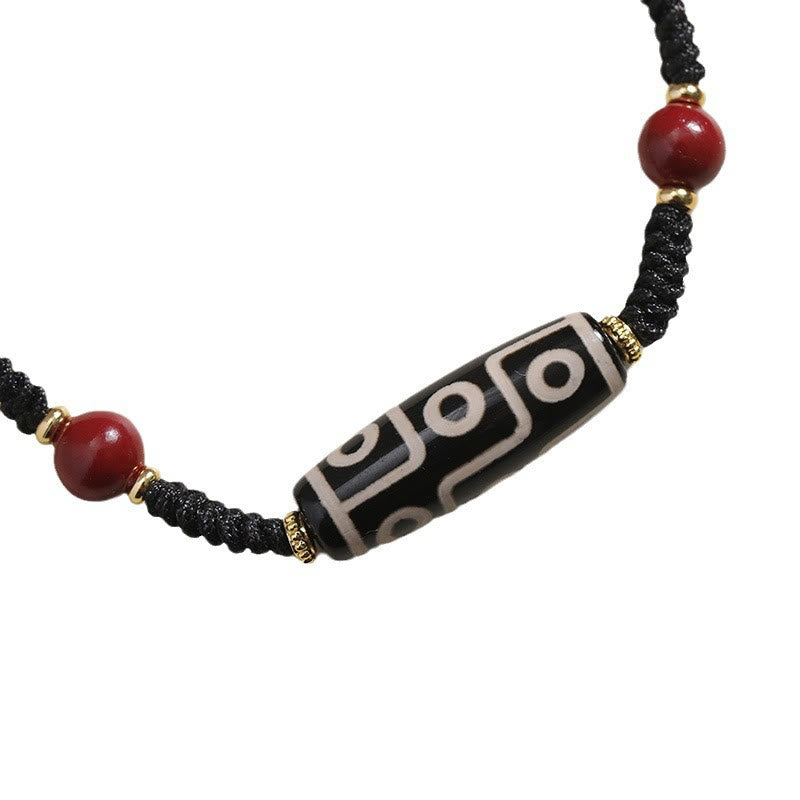 Buddha Stones Handcrafted Tibetan Nine-eye Dzi Bead Protection Bracelet - image 7