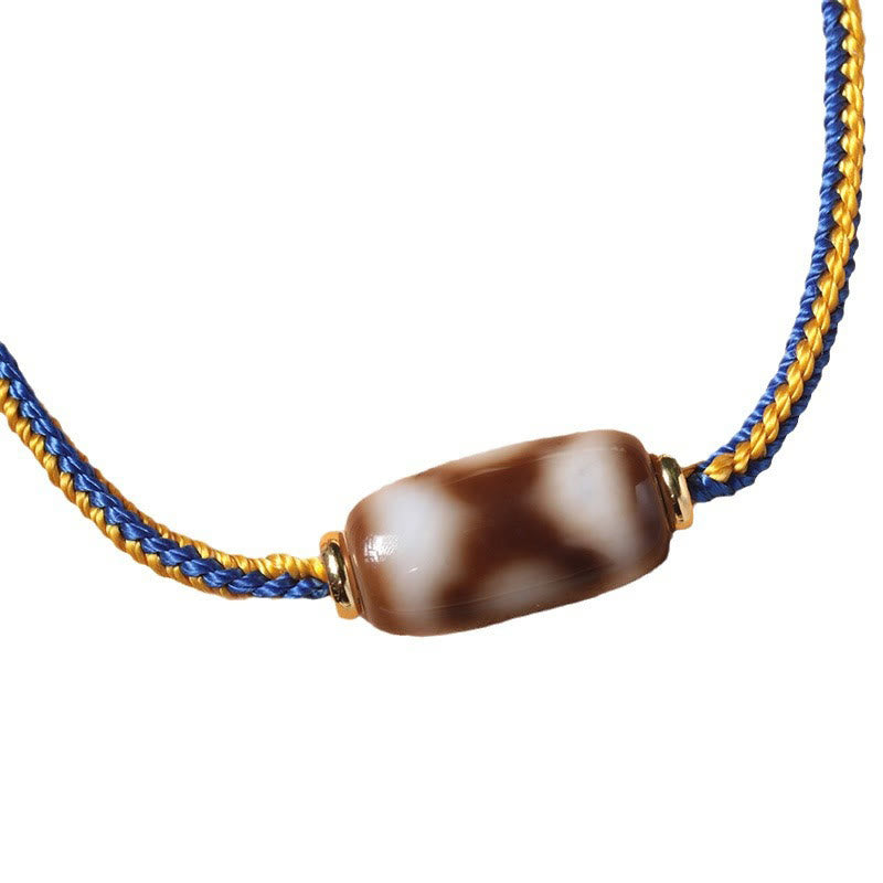 Buddha Stones Tibetan Three-eyed Dzi Bead Luck Happiness Bracelet - image 7