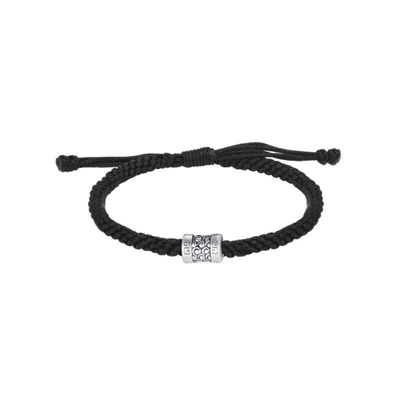 Buddha Stones 999 Sterling Silver Red String Lucky Cloud Strength Bracelet - image 4