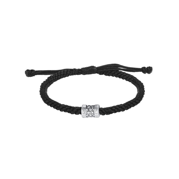 Buddha Stones 999 Sterling Silver Red String Lucky Cloud Strength Bracelet - image 4