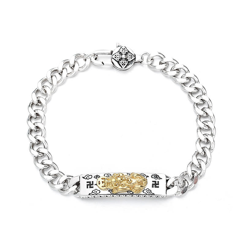 Buddha Stones Om Mani Padme Hum Pixiu Swastika Spring Buckle Wisdom Bracelet - image 3