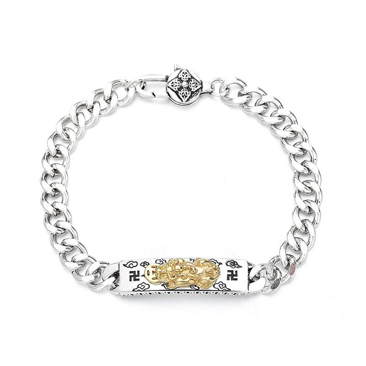Buddha Stones Om Mani Padme Hum Pixiu Swastika Spring Buckle Wisdom Bracelet - image 3