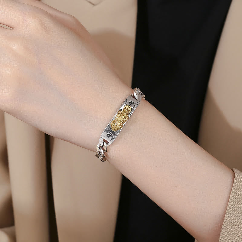 Buddha Stones Om Mani Padme Hum Pixiu Swastika Spring Buckle Wisdom Bracelet - image 4