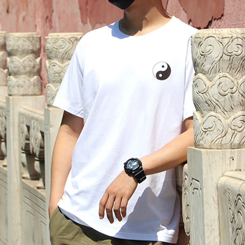 Buddha Stones Men's Summer Round Neck Short Sleeve Yin Yang Cotton T-Shirt - image 9