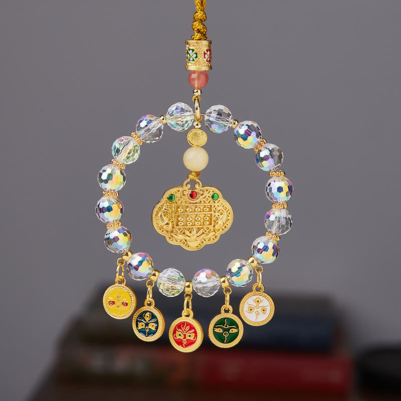 Buddha Stones Lucky Koi Fish Five God Of Wealth Prosperity Hanging Decoration - Koi Fish Five God Of Wealth(with Gift Box) - image 0