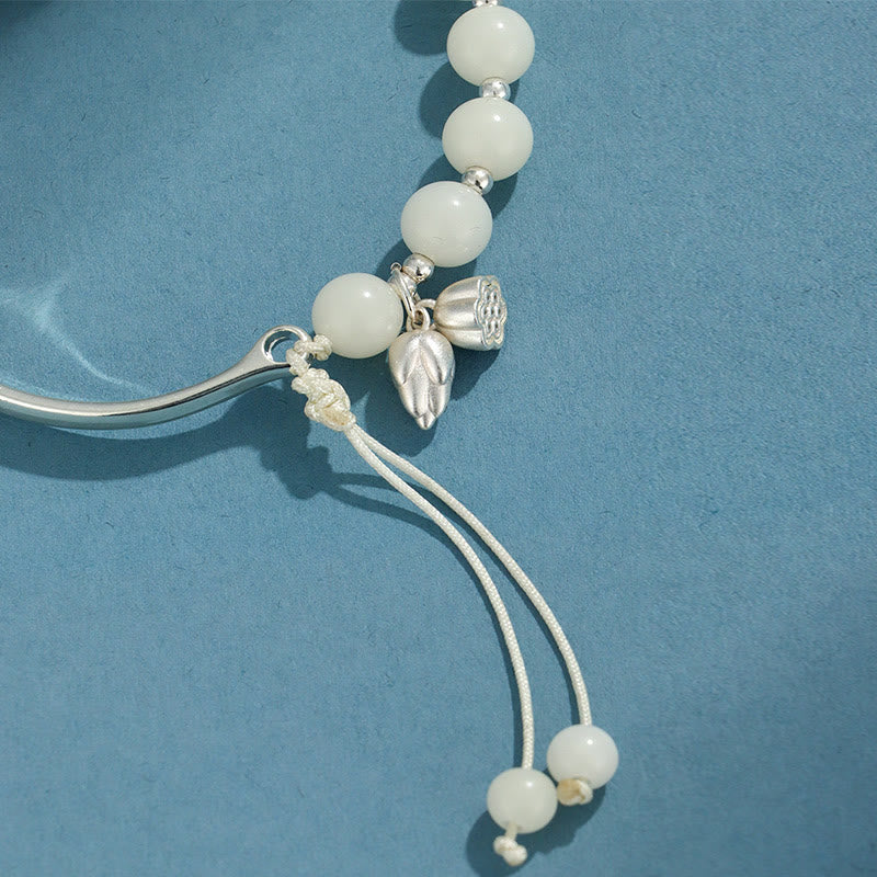 Buddha Stones Bodhi Seed Butterfly Lotus Luck Wealth Bracelet Bangle - image 13