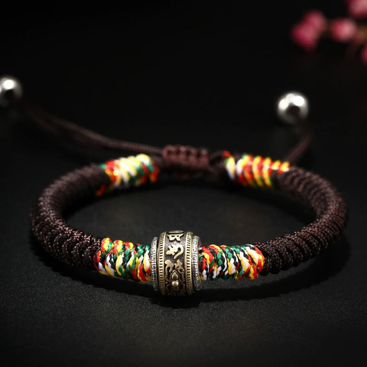 Buddha Stones 925 Sterling Silver Om Mani Padme Hum King Kong Knot Faith Bracelet - Brown(Wrist Circumference: 14-21cm) - Om Mani Padme Hum - image 20
