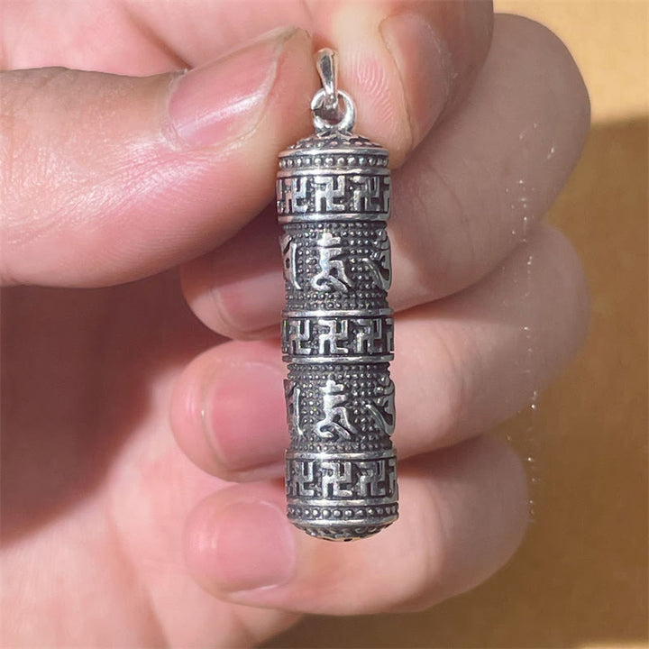 Buddha Stones Om Mani Padme Hum Swastika Twisted Chain Wisdom Necklace Pendant - image 2