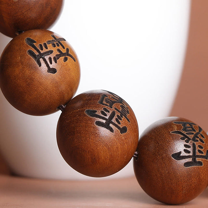 Buddha Stones Lightning Struck Jujube Wood Yin Yang Bagua Taoist Taboo Characters Engraved Protection Bracelet - image 10