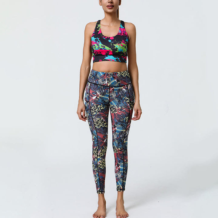 Buddha Stones Rose Lines Tiger Leopard Print Sports Fitness High Waist Leggings Women's Yoga Pants With Pockets - image 23