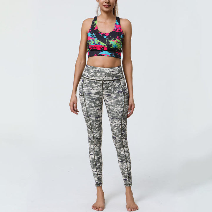 Buddha Stones Rose Lines Tiger Leopard Print Sports Fitness High Waist Leggings Women's Yoga Pants With Pockets - image 28