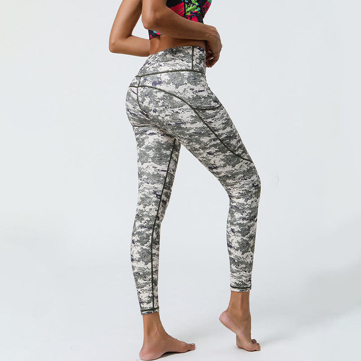 Buddha Stones Rose Lines Tiger Leopard Print Sports Fitness High Waist Leggings Women's Yoga Pants With Pockets - image 26