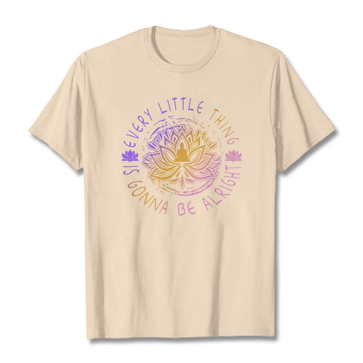 Buddha Stones Every Little Thing Is Gonna Be Alright Tee T-shirt - Bisque - 2XL - image 9
