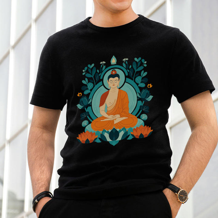 Buddha Stones Lotus Buddha Meditation Tee T-shirt - image 5