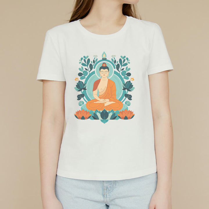 Buddha Stones Lotus Buddha Meditation Tee T-shirt - image 2