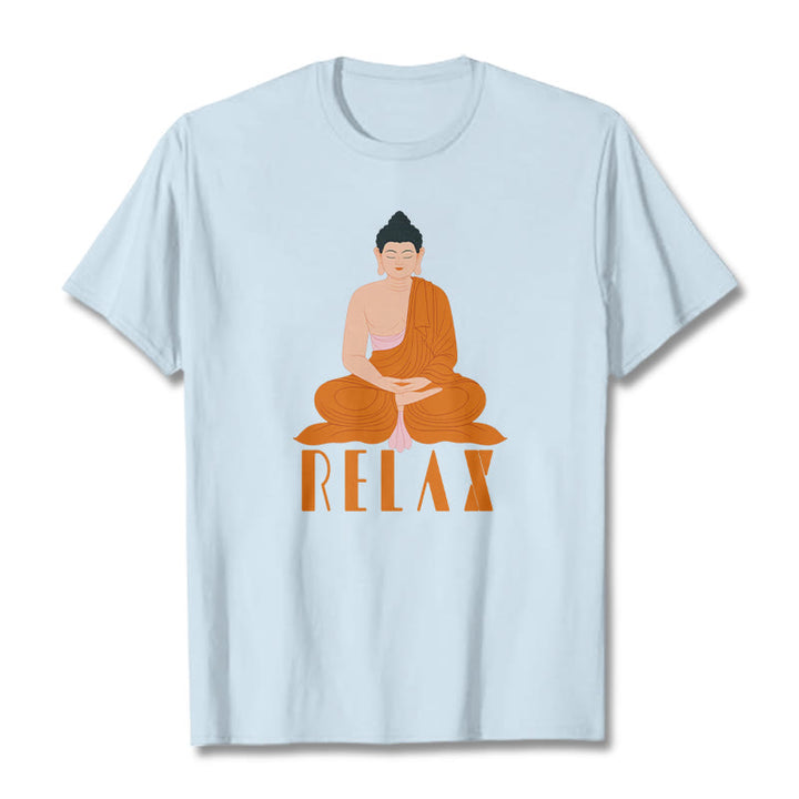 Buddha Stones RELAX Tee T-shirt - LightCyan - 2XL - image 17