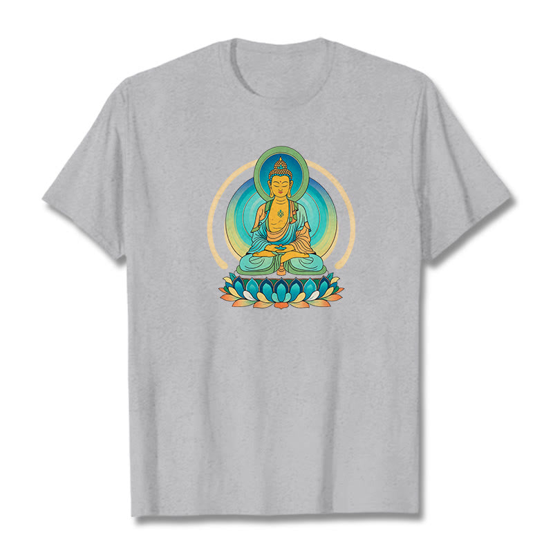 Buddha Stones Lotus Buddha Tee T-shirt - LightGrey - 2XL - image 18