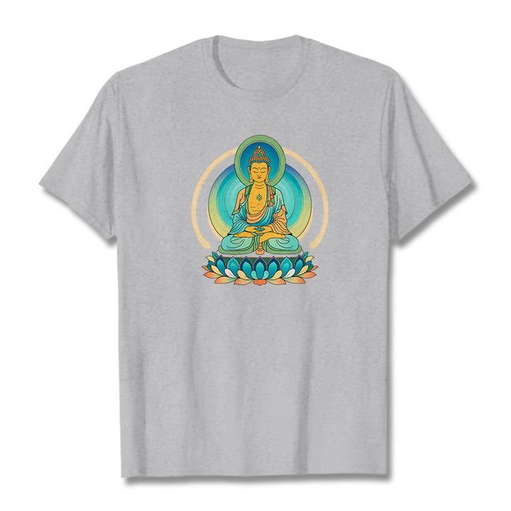 Buddha Stones Lotus Buddha Tee T-shirt - LightGrey - 2XL - image 18