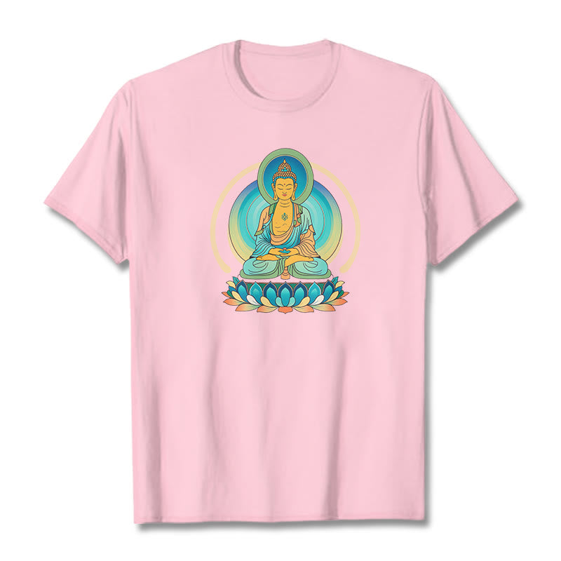 Buddha Stones Lotus Buddha Tee T-shirt - LightPink - 2XL - image 11