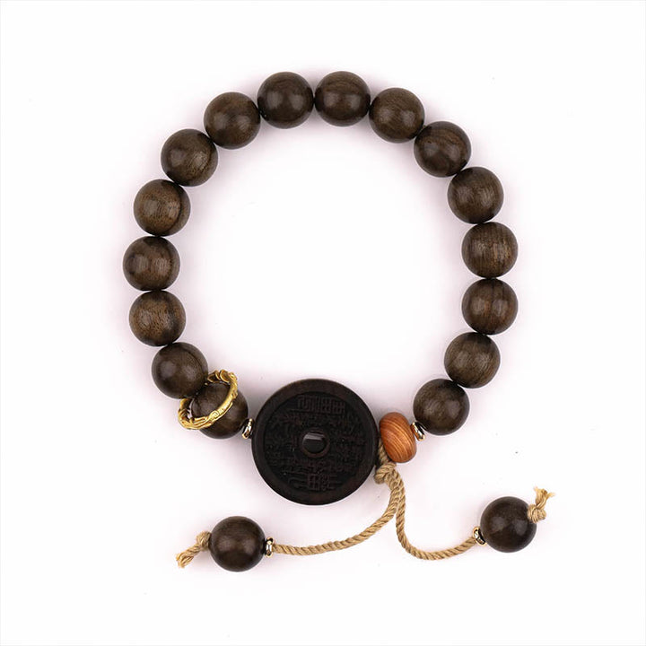 Buddha Stones Ebony Wood Mountain Ghosts Spend Money Balance Bracelet - image 5