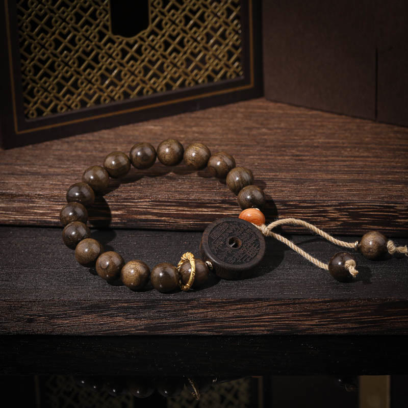 Buddha Stones Ebony Wood Mountain Ghosts Spend Money Balance Bracelet - image 2