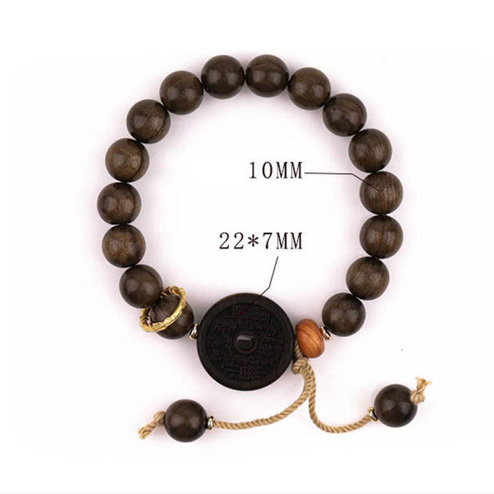Buddha Stones Ebony Wood Mountain Ghosts Spend Money Balance Bracelet - image 6