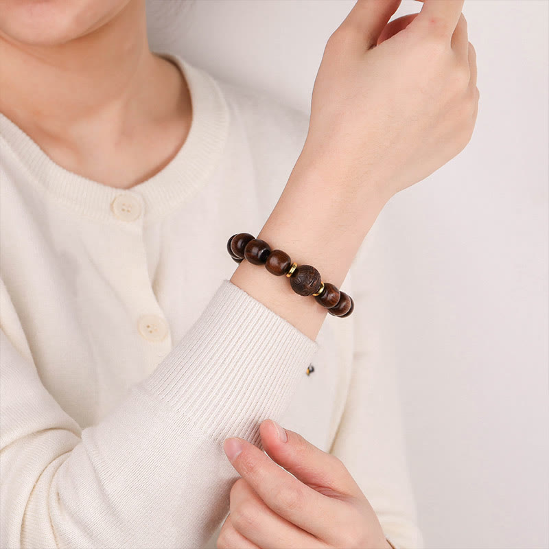 Buddha Stones Natural Rosewood Compassion Bracelet - image 5