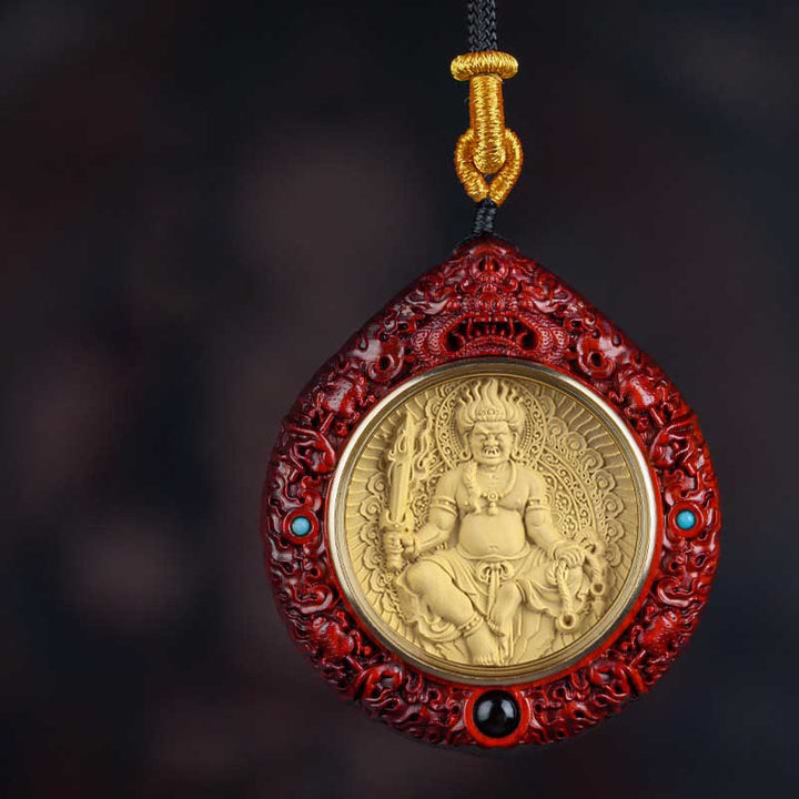 Buddha Stones Chinese Zodiac Natal Buddha Small Leaf Red Sandalwood Ebony Longevity Necklace Pendant - Rooster-Acalanatha - Small Leaf Red Sandalwood - image 10