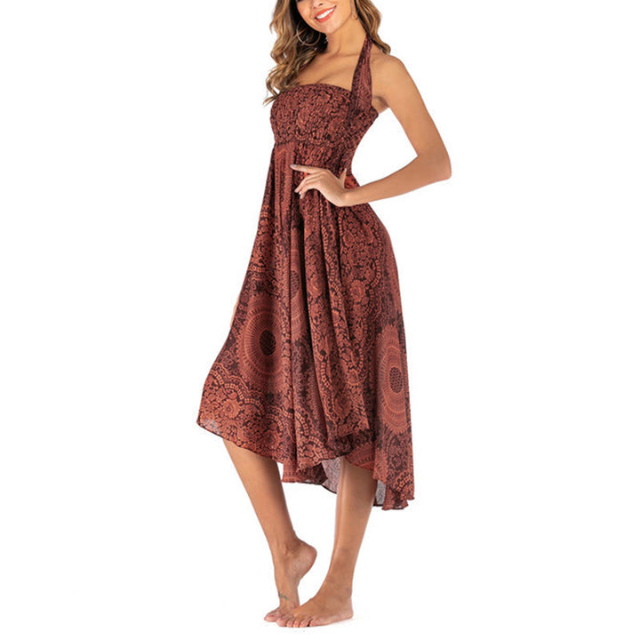Buddha Stones Two Style Wear Boho Compass Rose Flower Skirt Dress - image 38