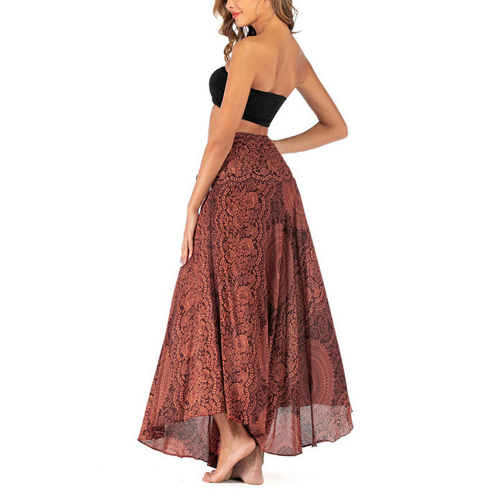 Buddha Stones Two Style Wear Boho Compass Rose Flower Skirt Dress - image 37