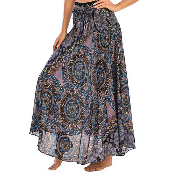 Buddha Stones Two Style Wear Bohemian Mandala Flower Lace-up Skirt Dress - RosyBrown - US4-12，UK/AU8-16，EU36-44 (F) - image 28