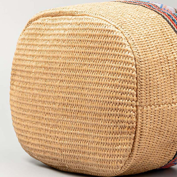 Buddha Stones Beach Geometry Straw Woven Bucket Tassels Crossbody Bag Shoulder Bag - image 5