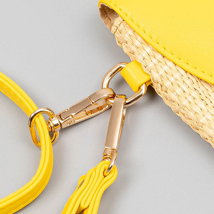 Buddha Stones Hamsa Elephant Flower Straw Woven Crossbody Bag Shoulder Bag Handbag - image 4