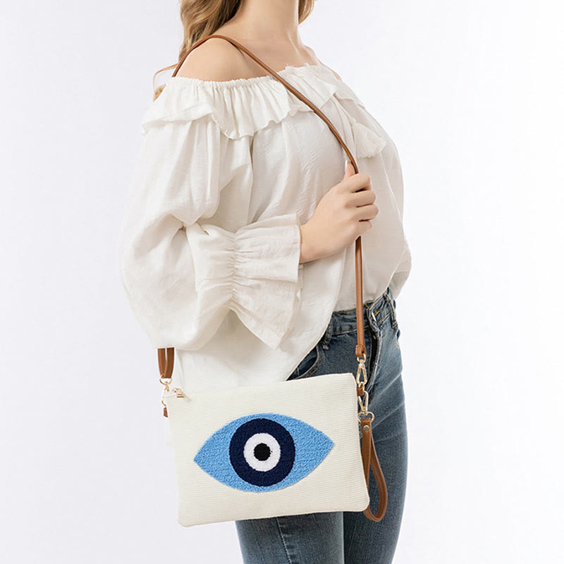 Buddha Stones Evil Eye Leaf Hamsa Canvas Crossbody Bag Shoulder Bag Handbag - image 7