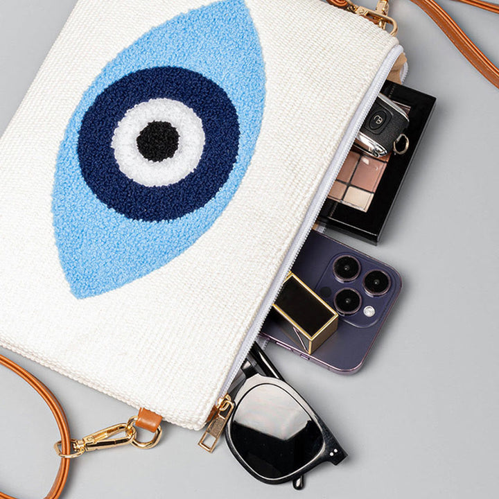 Buddha Stones Evil Eye Leaf Hamsa Canvas Crossbody Bag Shoulder Bag Handbag - image 2