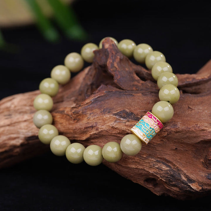 Buddha Stones Natural Alashan Agate Encourage Bracelet - image 1